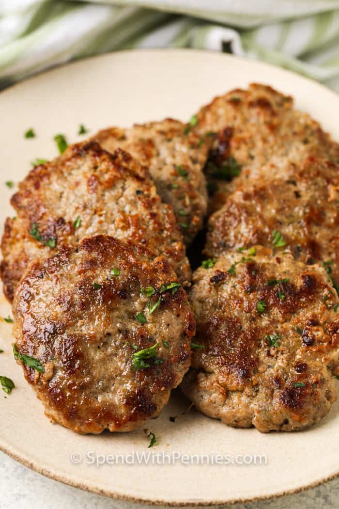 Breakfast Sausage on a plate