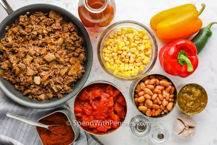 ingredients to make Crock Pot Taco Soup