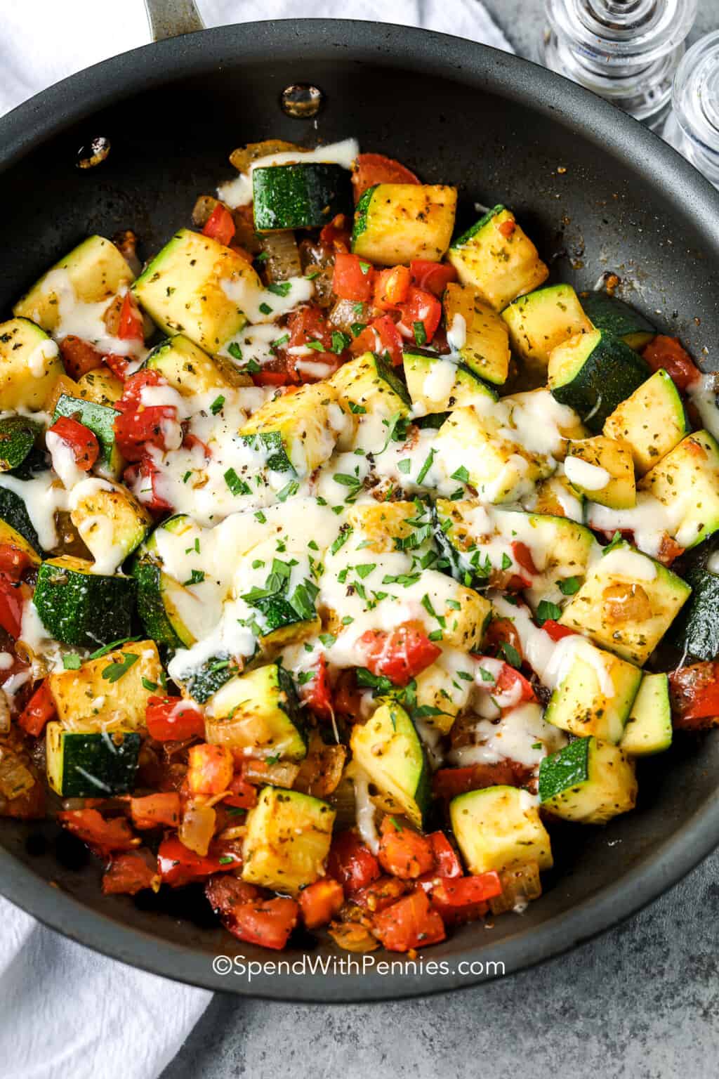 Sauteed Zucchini and Tomatoes (30 Minute Meal!) Spend With Pennies