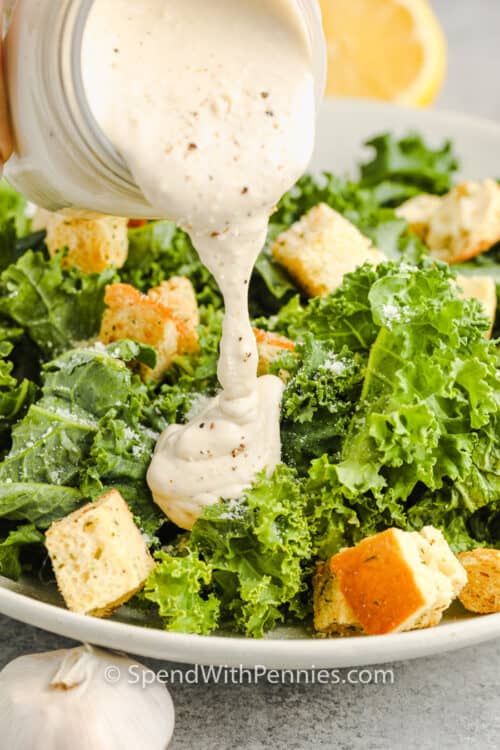 Kale Caesar Salad (With Homemade Dressing!) Spend With Pennies