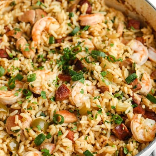 Cajun Jambalaya in a pot