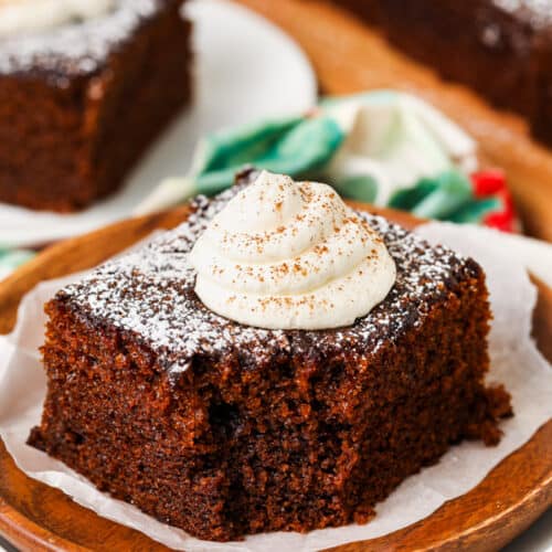 Homemade Gingerbread on a plate
