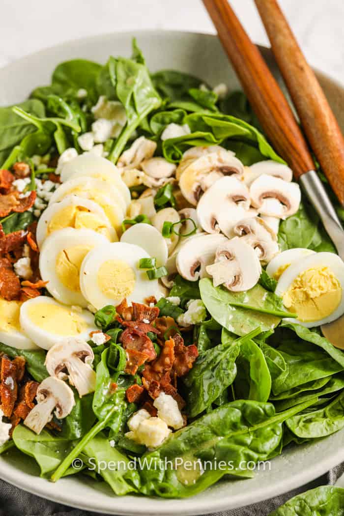 Spinach Salad Dressing in a bowl