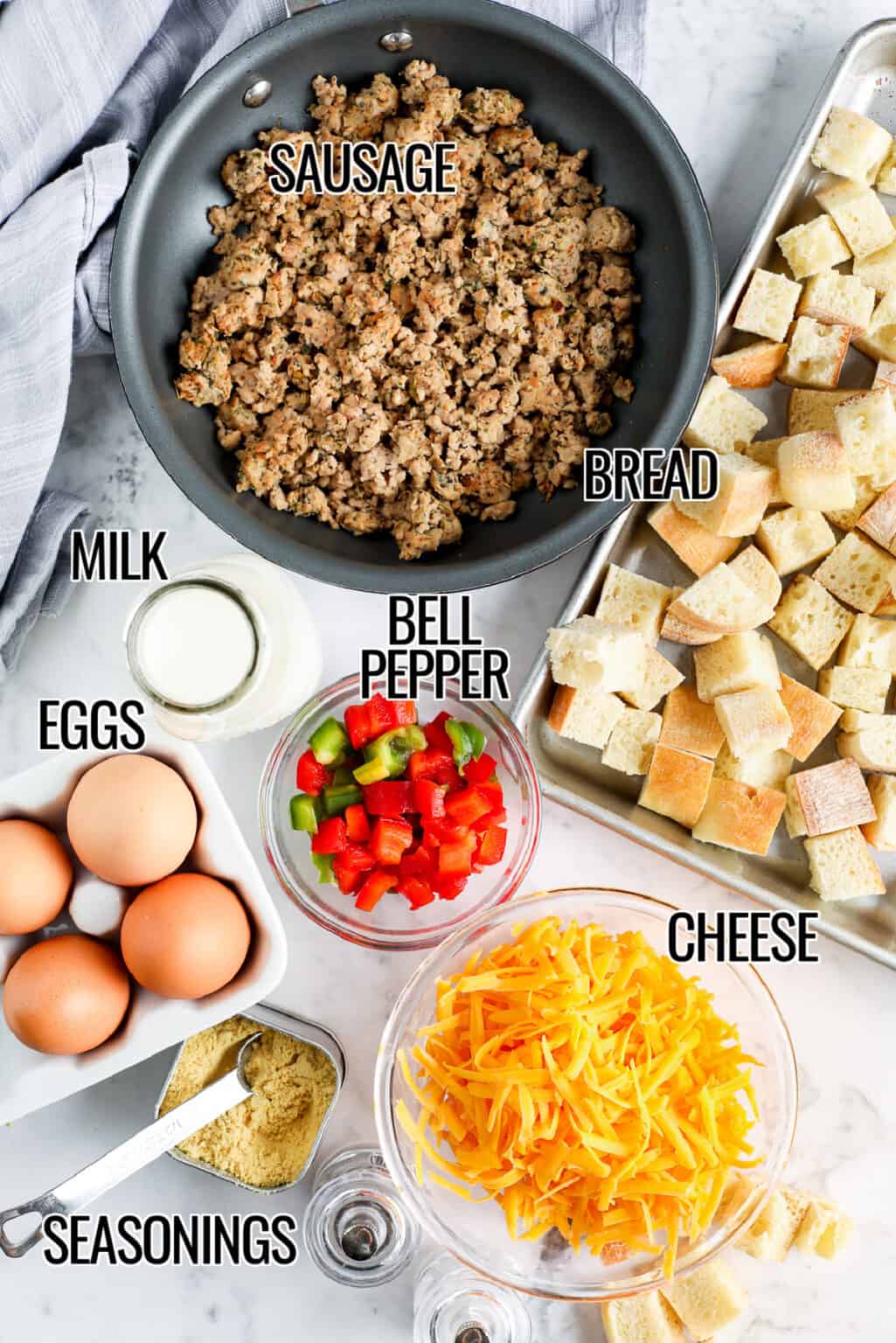 Sausage Cheddar Breakfast Strata Spend With Pennies