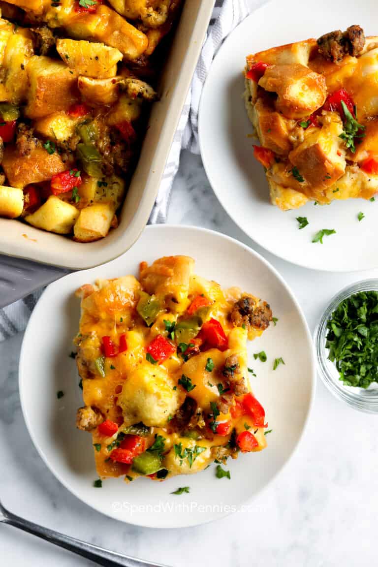 Sausage Cheddar Breakfast Strata Spend With Pennies