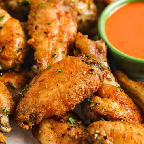 plated Actually Crispy Oven Baked Wings
