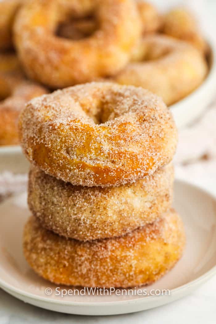 stack of Air Fryer Donuts