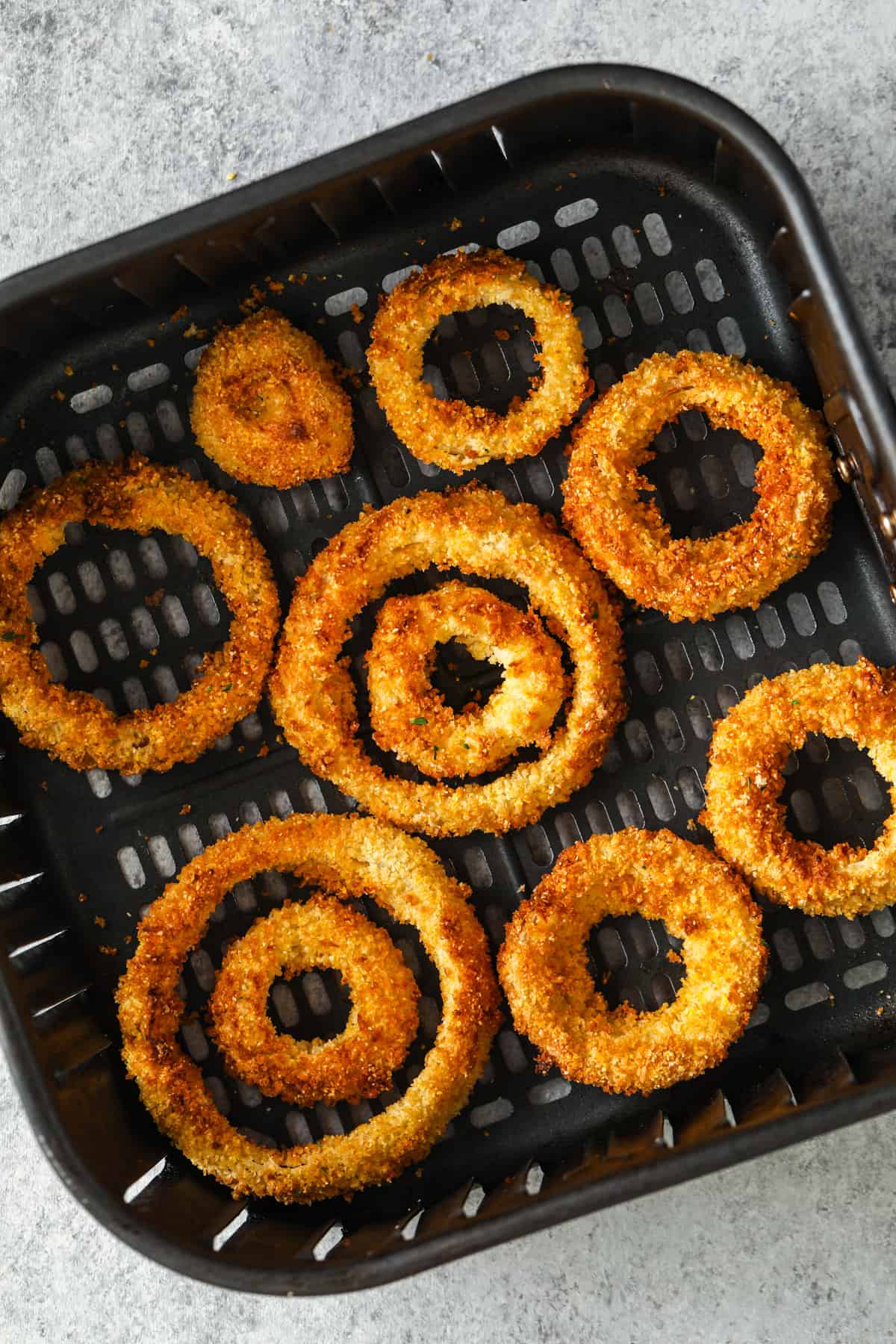 cooked Air Fryer Onion Rings