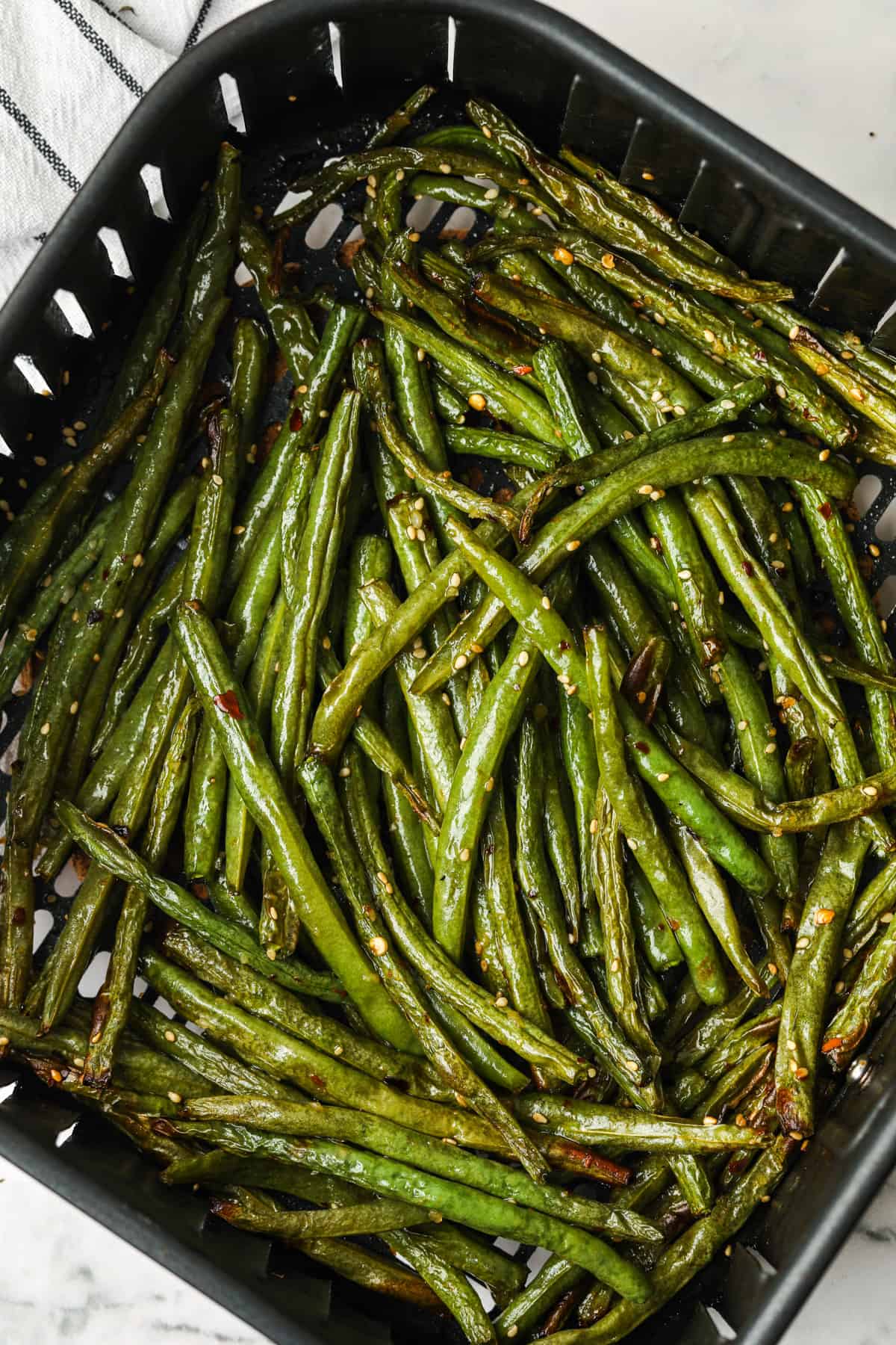 Sesame Air Fryer Green Beans