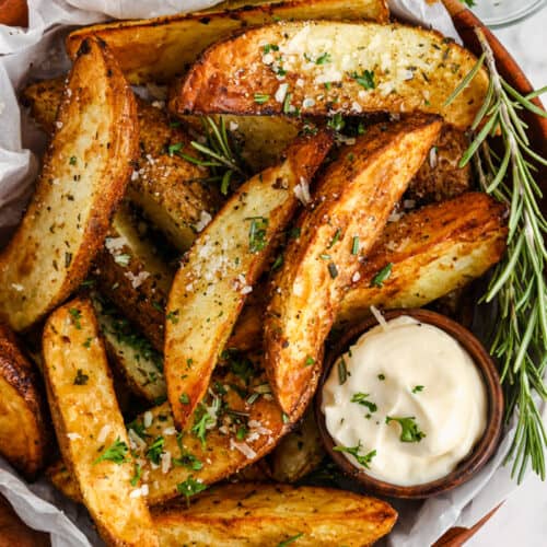 Rosemary Air Fryer Potato Wedges Spend With Pennies