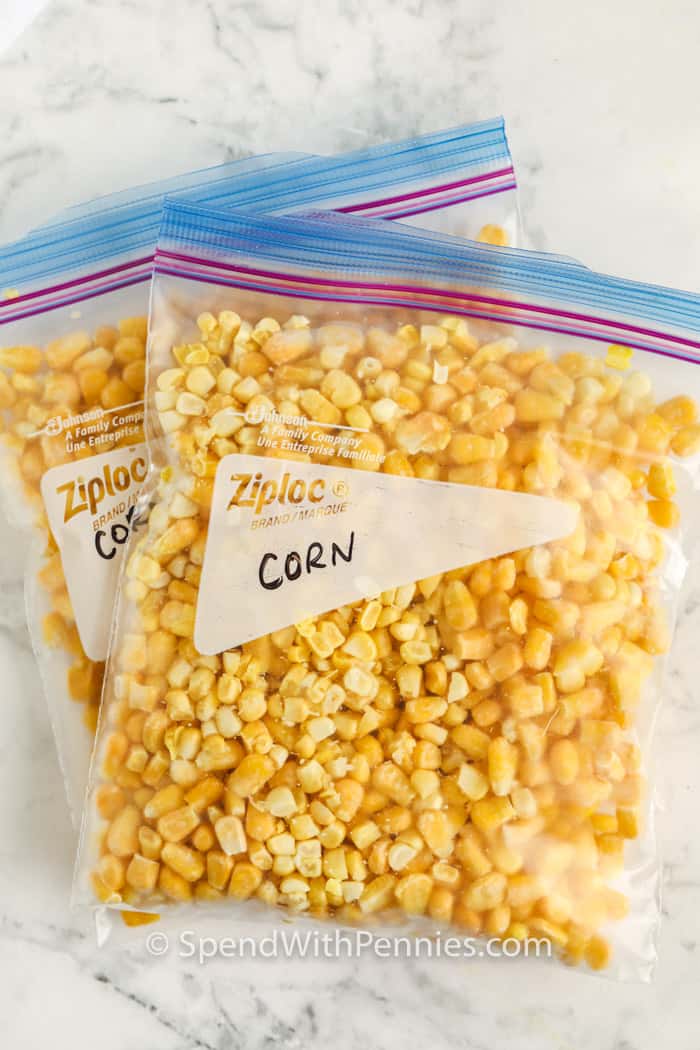 corn in bags to show How to Freeze Corn