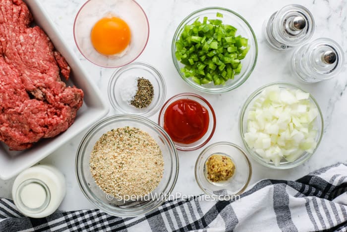 ingredients to make Mini Meatloaf