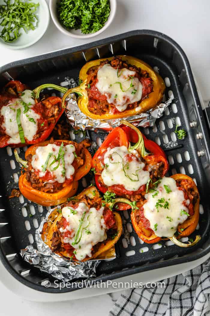 Air Fryer Stuffed Peppers Spend With Pennies