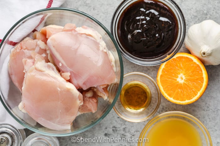 ingredients to make Air Fryer Hoisin Thighs