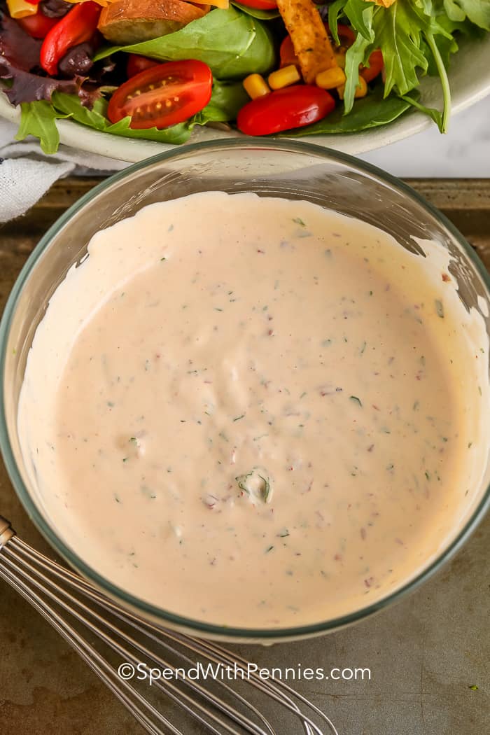 bowl of chipotle ranch dressing