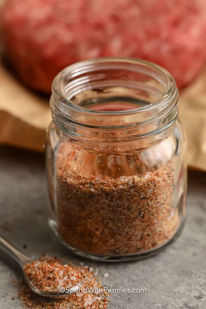 seasoning in a glass jar