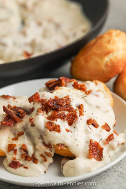 Creamy Bacon Gravy (easy to make) Spend With Pennies