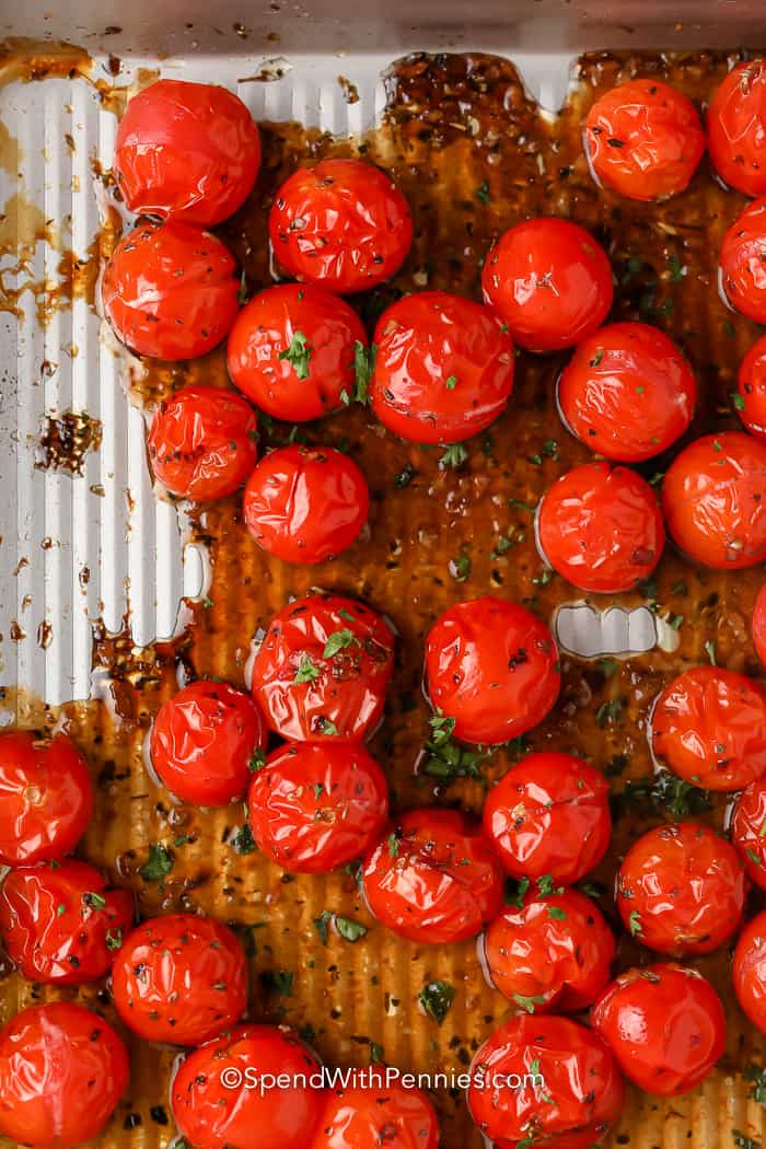 close up of Roasted Cherry Tomatoes