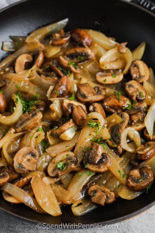 Sautéed Mushrooms and Onions Spend With Pennies