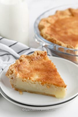 A slice of Buttermilk Pie