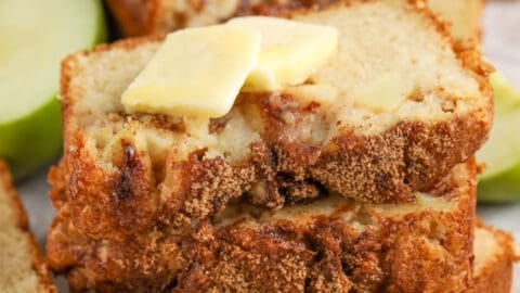 stack of Warm Apple Bread slices