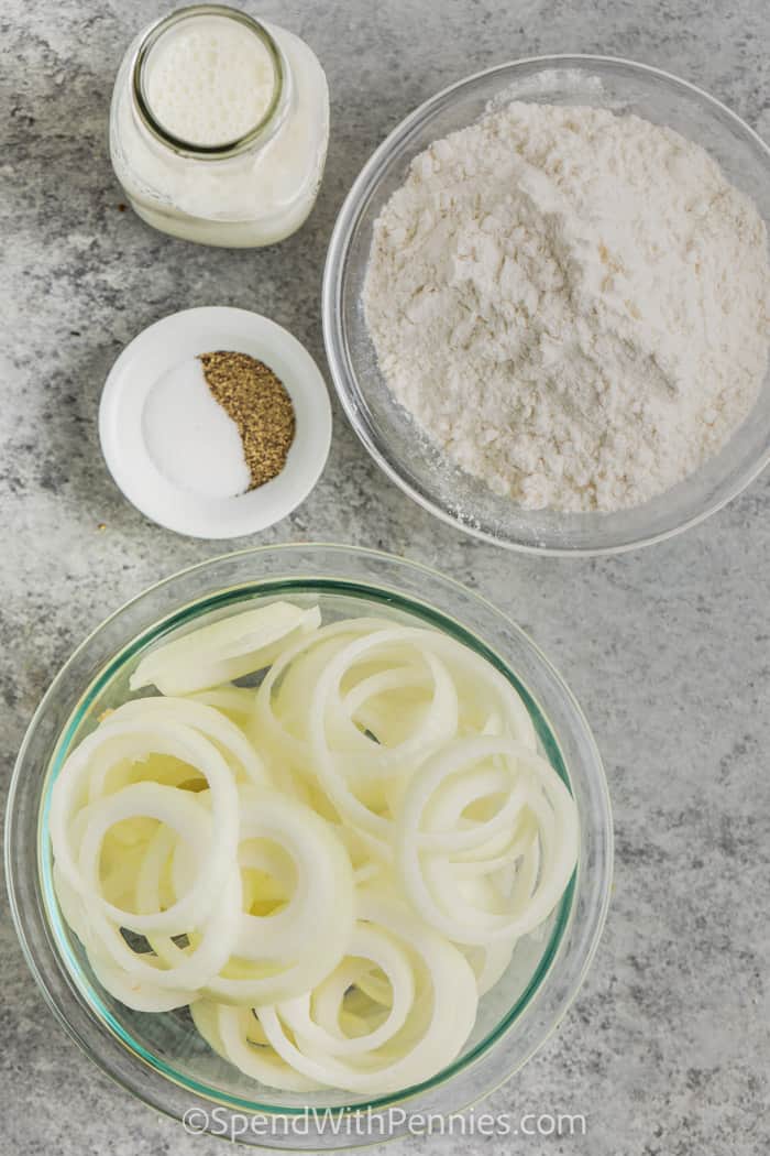 ingredients to make Crispy Fried Onions