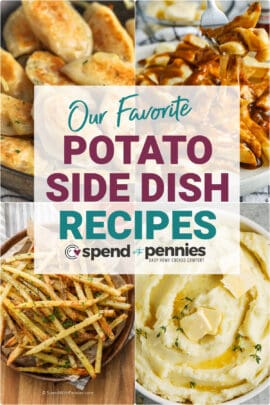 collage of potato side dish recipes