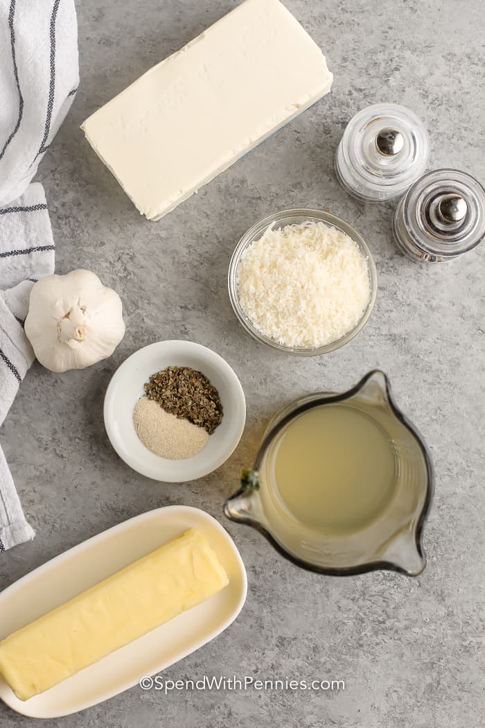 ingredients to make Cream Cheese Pasta Sauce