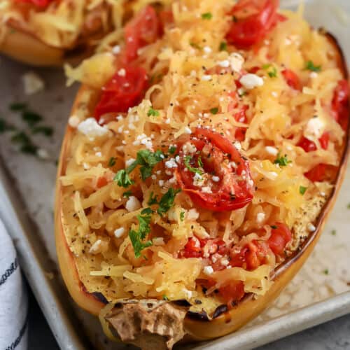 cooked Feta Spaghetti Squash