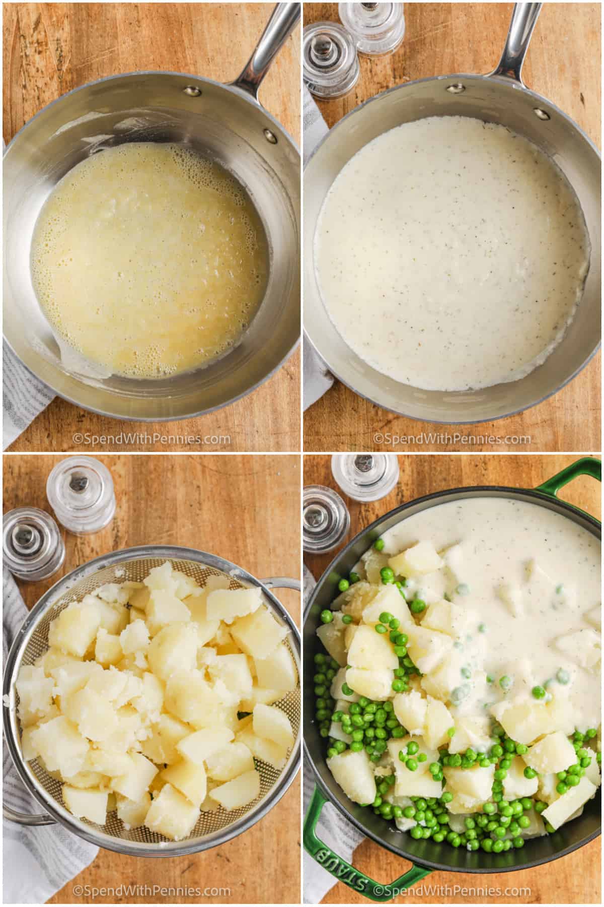 Steps for Making Creamed Potatoes