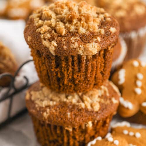 stack of Gingerbread Muffins