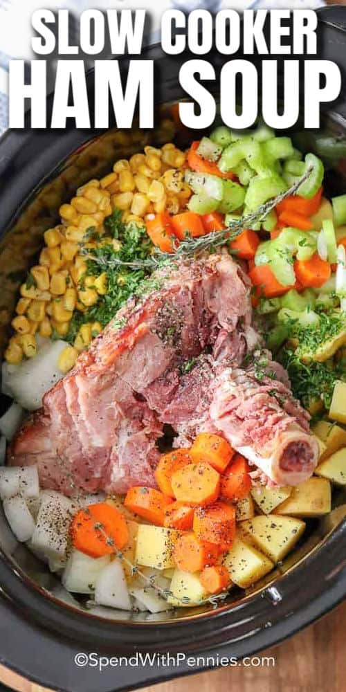 Ham Bone Soup Slow Cooker Spend With Pennies