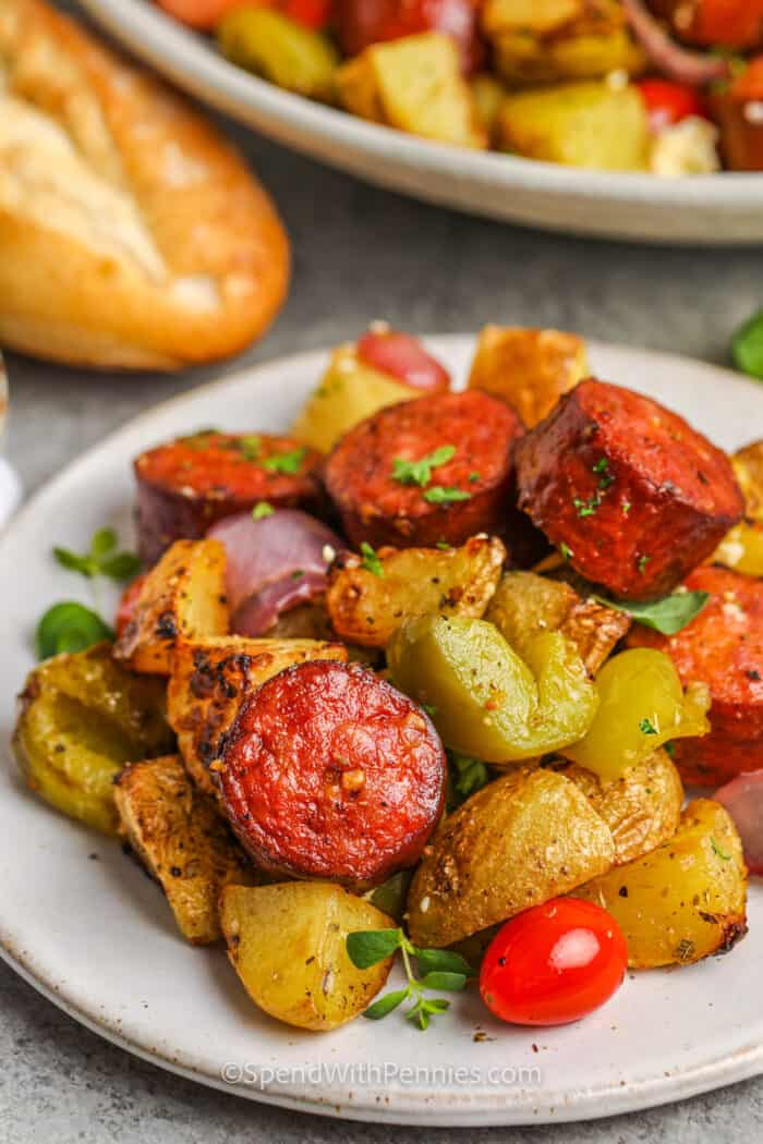Air Fryer Potato and Sausage Dine Ca