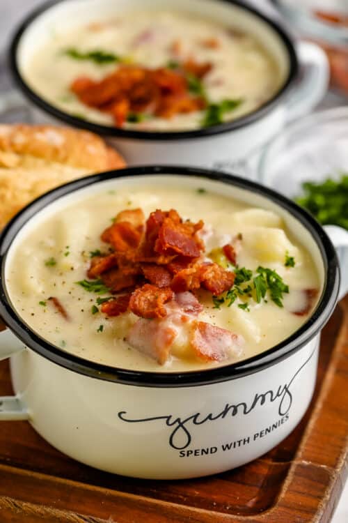 Creamy Potato Bacon Soup Spend With Pennies