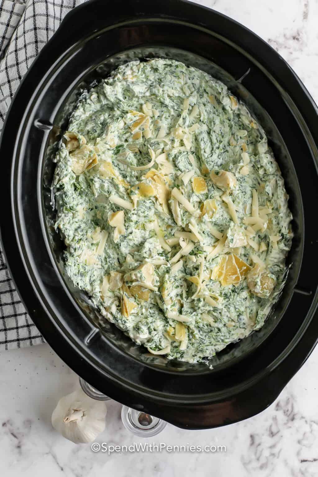 CrockPot Spinach Artichoke Dip Spend With Pennies