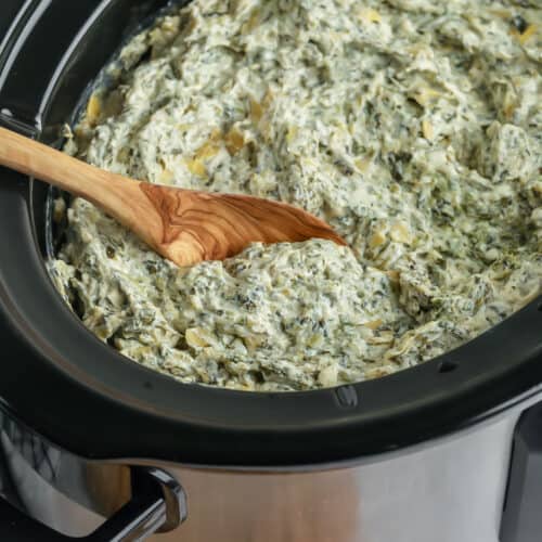 CrockPot Spinach Artichoke Dip - Spend With Pennies