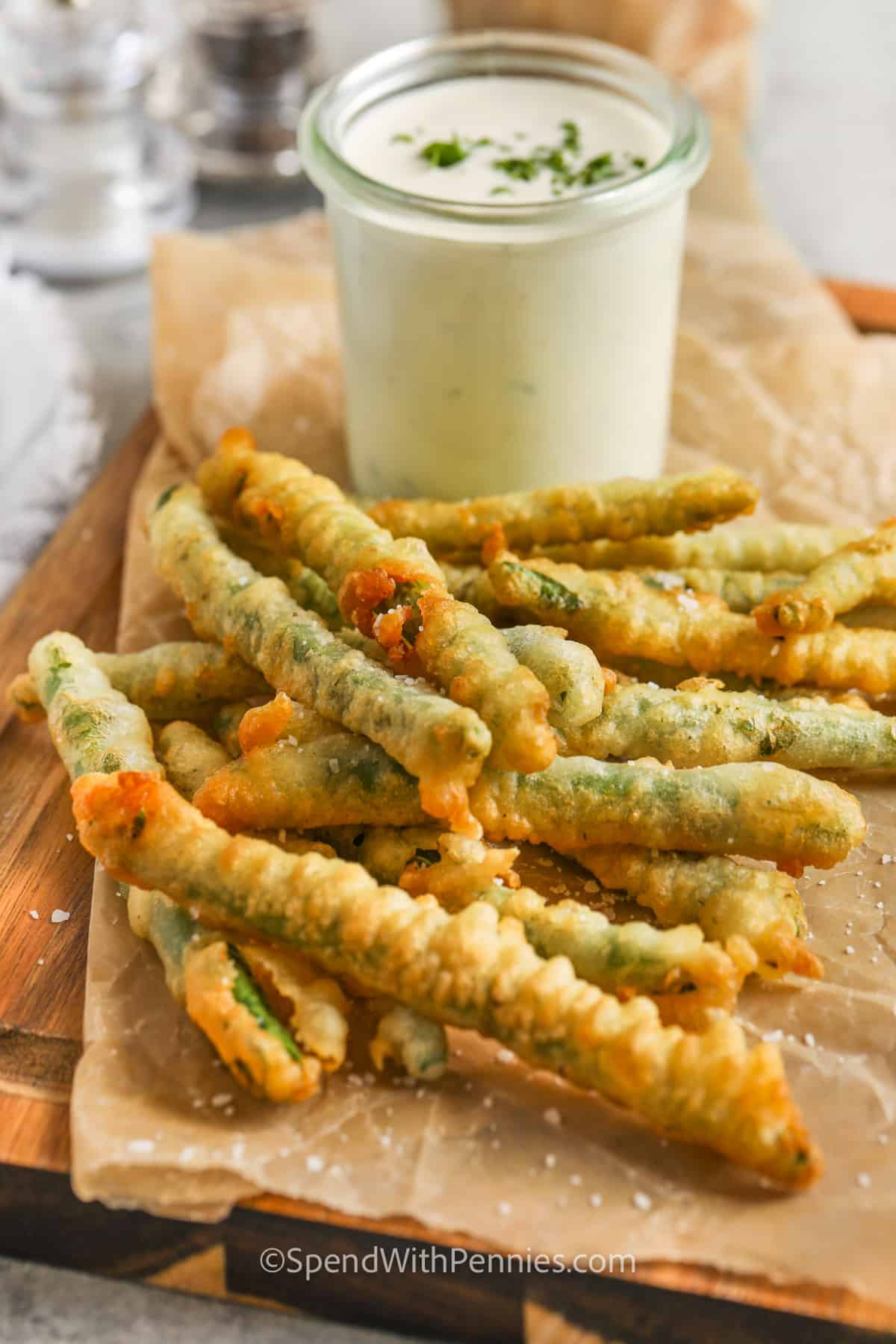 Green Bean Fries with ranch dip