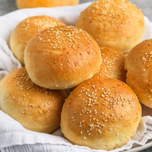 plated Hamburger Buns