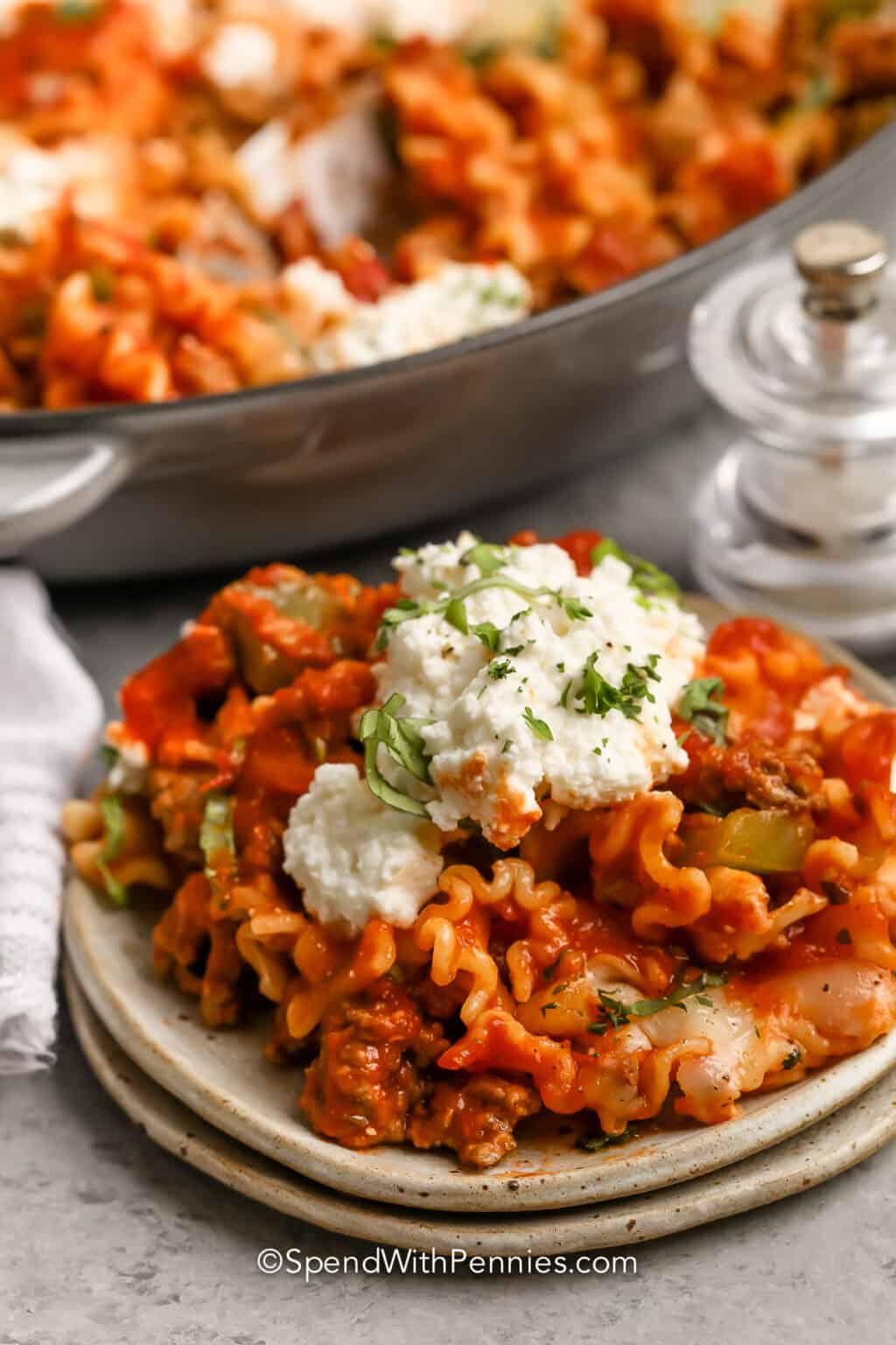 Cheesy Skillet Lasagna Spend With Pennies