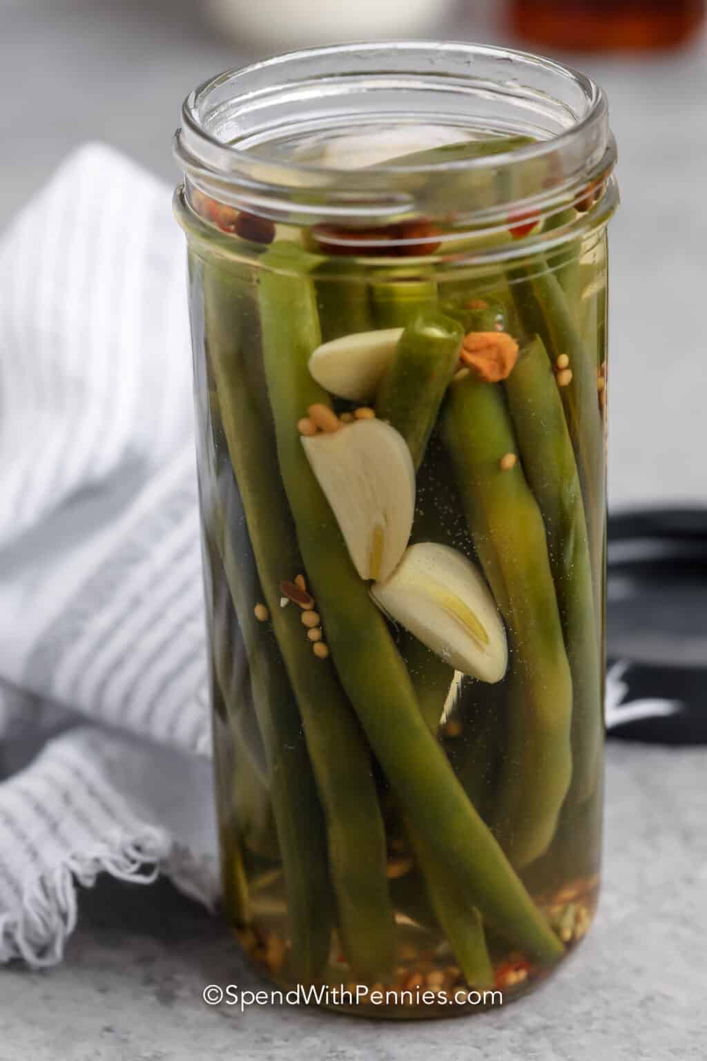 Quick Pickled Green Beans Spend With Pennies