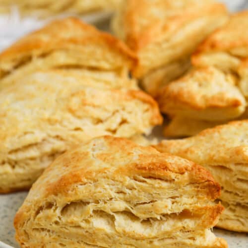 close up of Scones on a plate