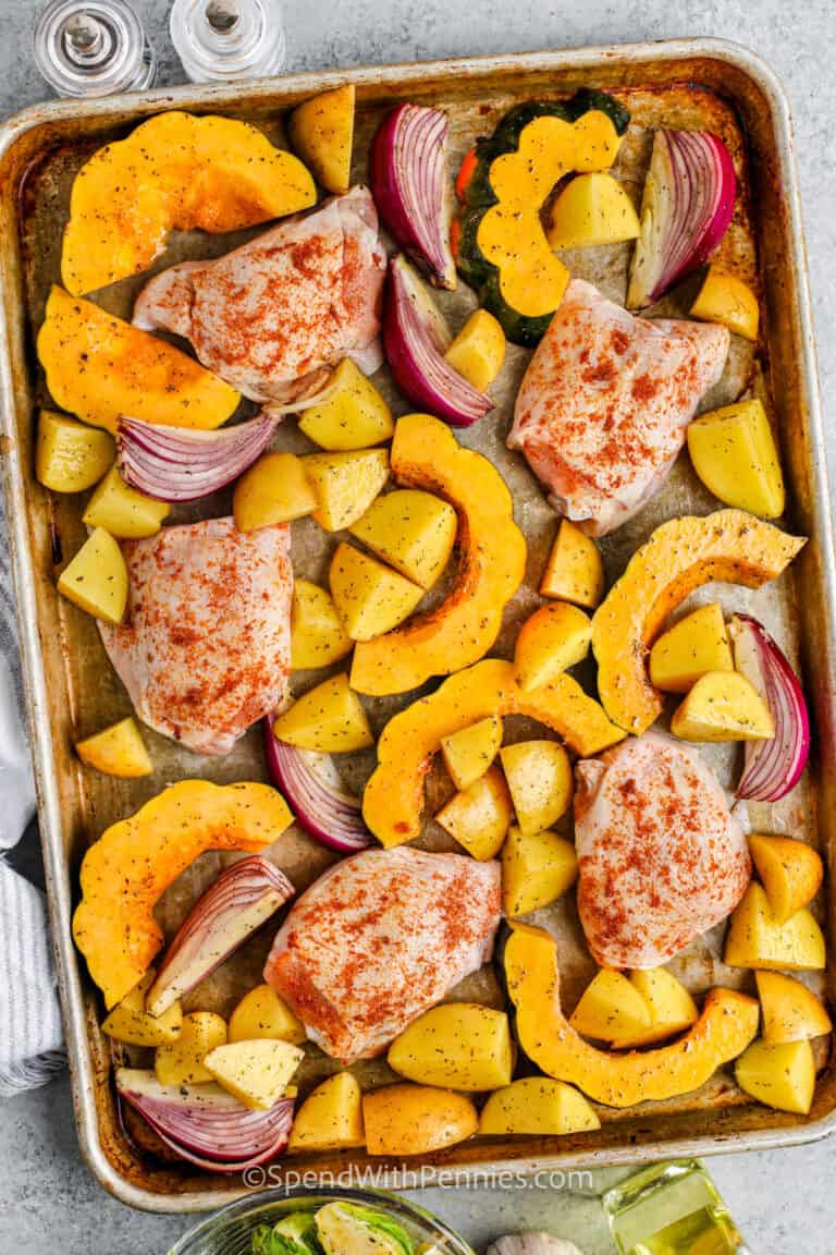 Sheet Pan Chicken and Veggies - Spend With Pennies