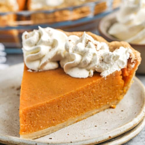 plated slice of Sweet Potato Pie
