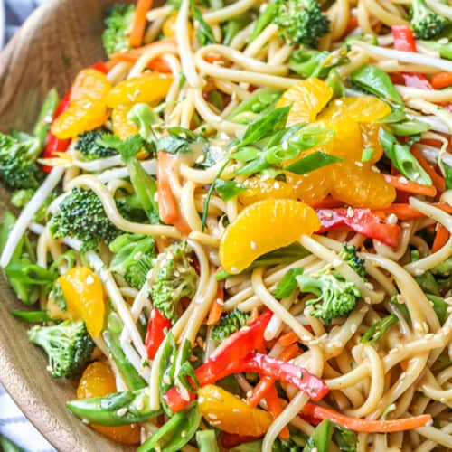 plated Asian Noodle Salad