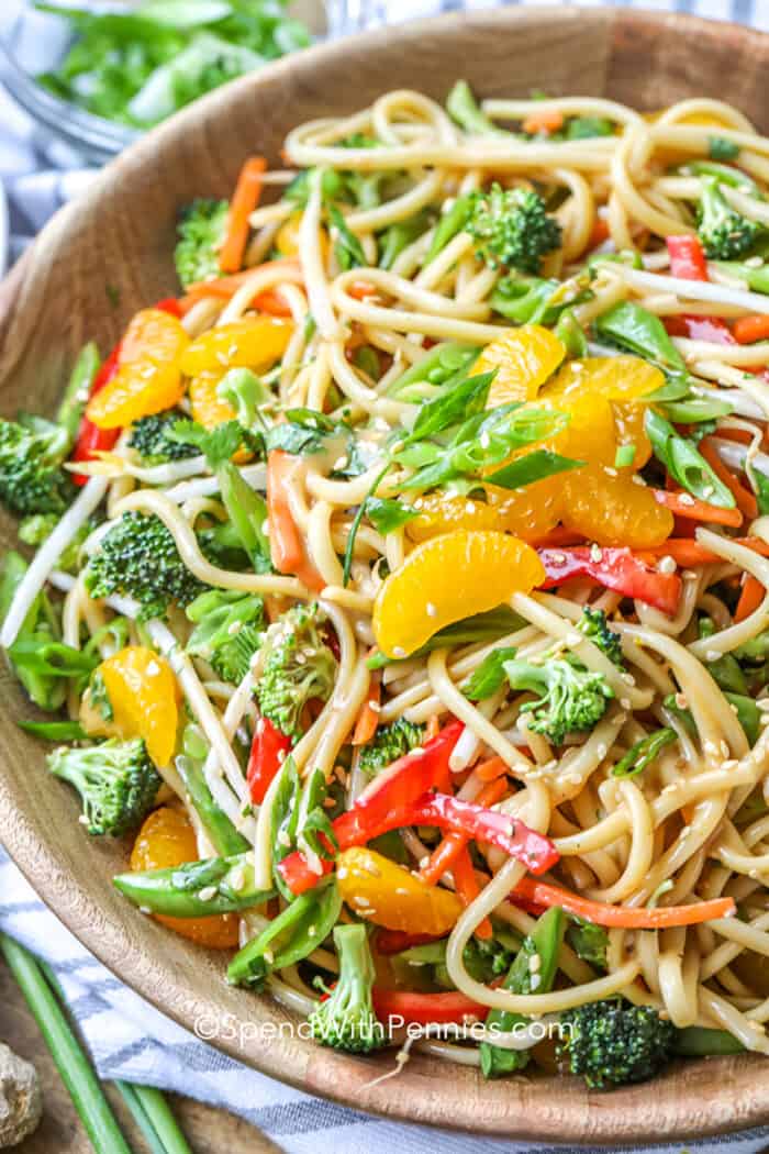 plated Asian Noodle Salad