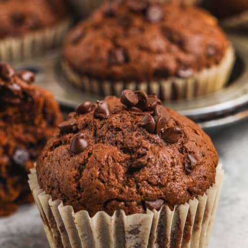close up of Chocolate Muffins