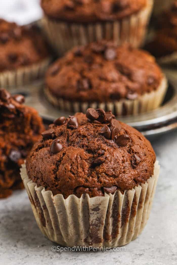 Double Chocolate Muffins Spend With Pennies