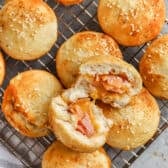 Stuffed Biscuits on a cooling rack