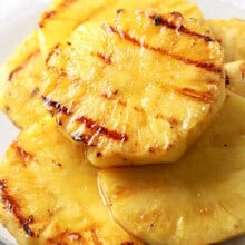 plated Grilled Pineapple