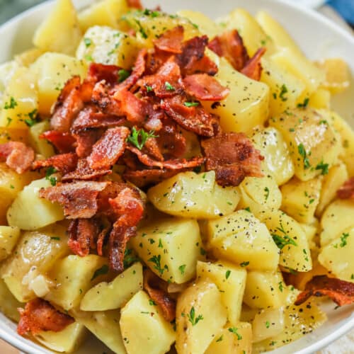 plated German Potato Salad